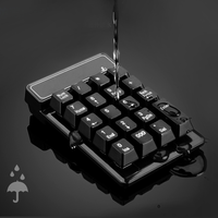 Mechanical Waterproof Numeric Keypad 24G Wireless USB 22-key Numpad for 2000 / XP / Vista / 7 / 8 / 10