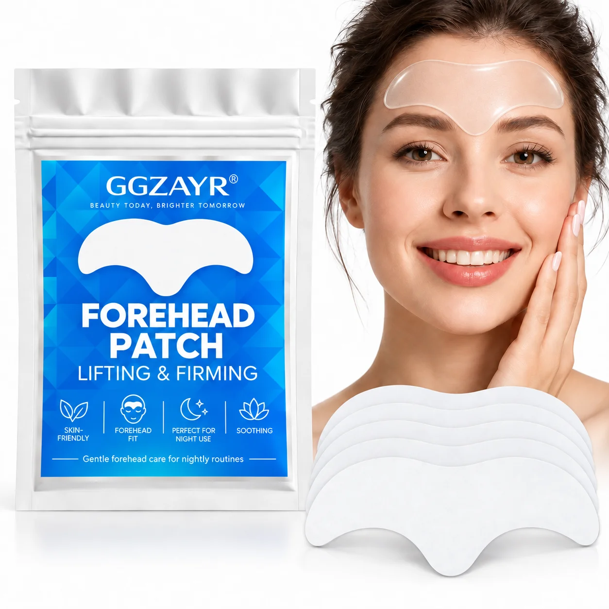 1. 7PCS Forehead Wrinkle Patches, Facial Forehead Stickers for Night Skin Care, Comfortable Fit for Everyday Use