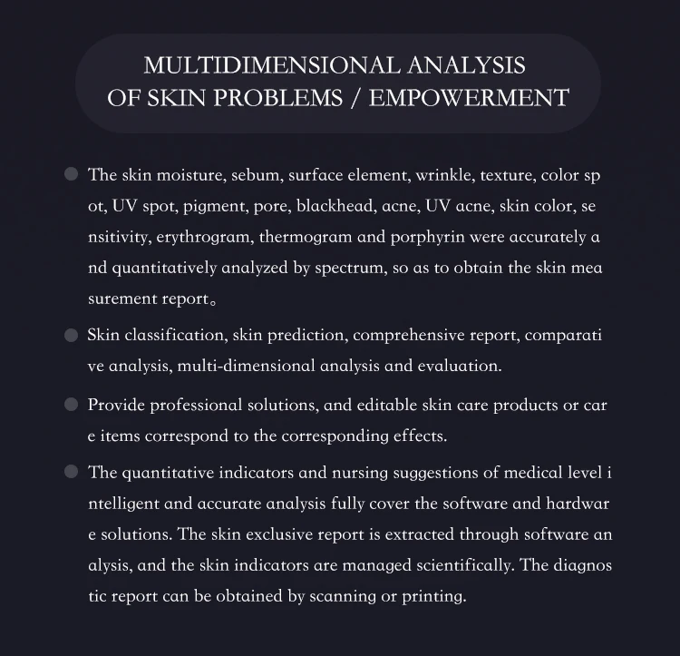 AISIA Q1 3D AI Facial Skin Analyzer Detection Skin Problem Diagnosis 8 Spectrum Professional Analysis Beauty Salon Equipment