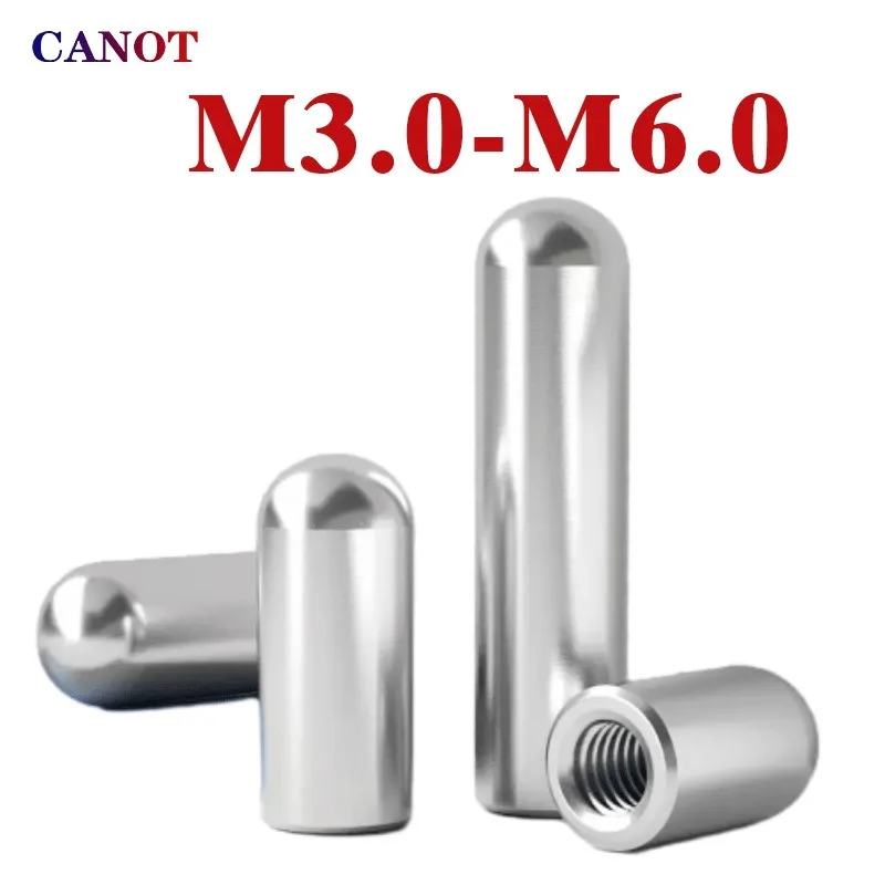 Edelstahl 304, M3, M4, M5, M6, Dübel, Innengewinde, Schraubenmutter, einzelner runder Kopf, zylindrischer Stift, Positionierungsstift, Hardware-Befestigungselement – Detail 2