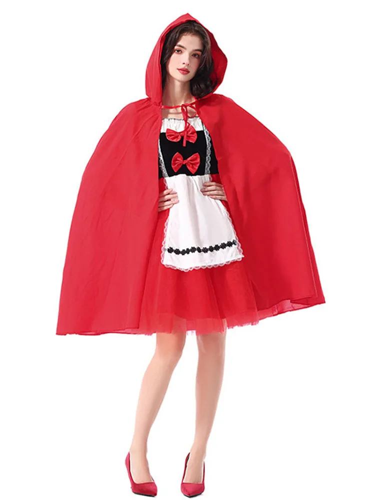 

Взрослый Хэллоуин Красная Шапочка Костюм Феи Т Замок Халат Принц Трансформация Пар Сценическое Представление Традиционный Ch...