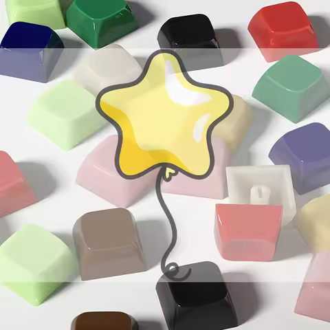 XDA Keycaps For Custom Gaming Mechanical Keyboard Imitation Jade Texture PC Material Jelly Clear Key Keyboard Caps