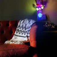 0.5W LED Night Light With Auto Sensor Energy Saving Rose Flower Mushroom Plug In Lamp For Bedroom Bathroom Living Room Kitchen 3