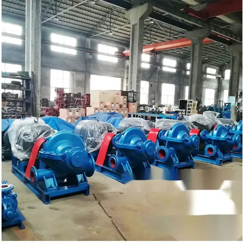 Good Quality High Efficiency High Flow Industrial Pumping Machine Double-Suction Centrifugal Water Pump