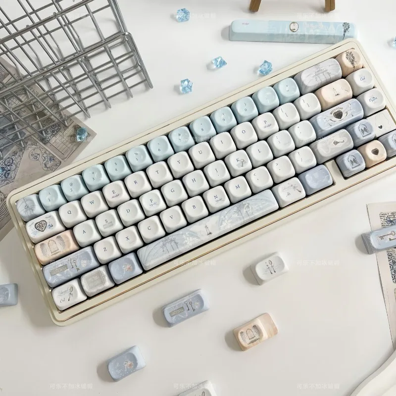 High aesthetic PBT five sided heat sublimation MOA keycaps highly compatible with mechanical keyboards