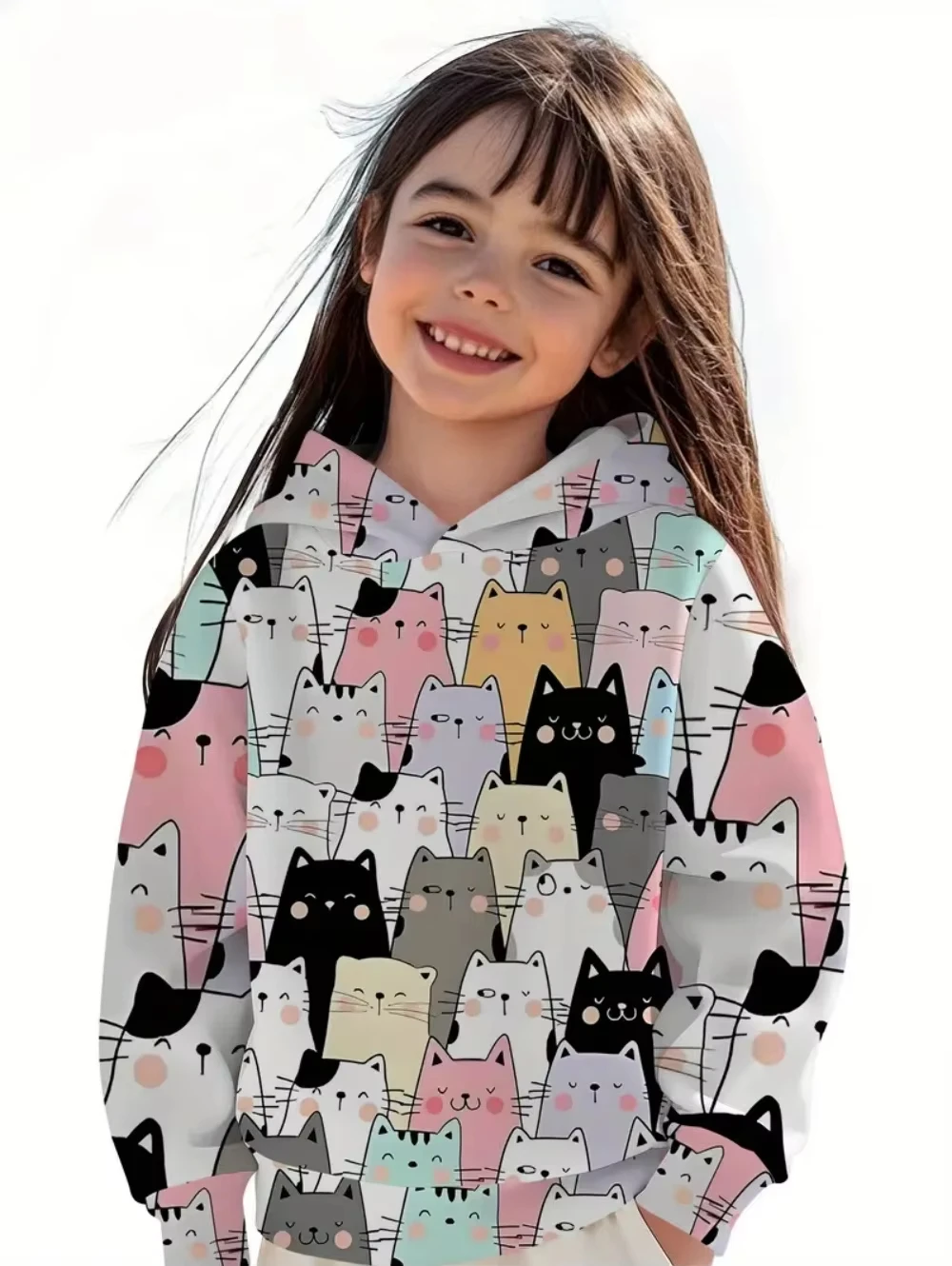 Camiseta para niños, ropa para niñas, estampado 3D de animales, Top para niños, camiseta informal de verano para niños, camiseta de moda con cuello redondo, ropa para Chica adolescente