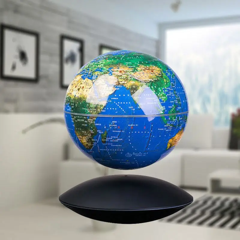 360° Rotation LED Globe Levitation World Map Magnetic World Map Night Lamp Decorative Floating Map Globe Light