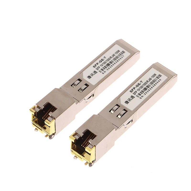 ✉1/2Pcs SFP Copper Module 1G RJ45 Port Fiber SFP Transceiver Module Optical Ethernet Switch