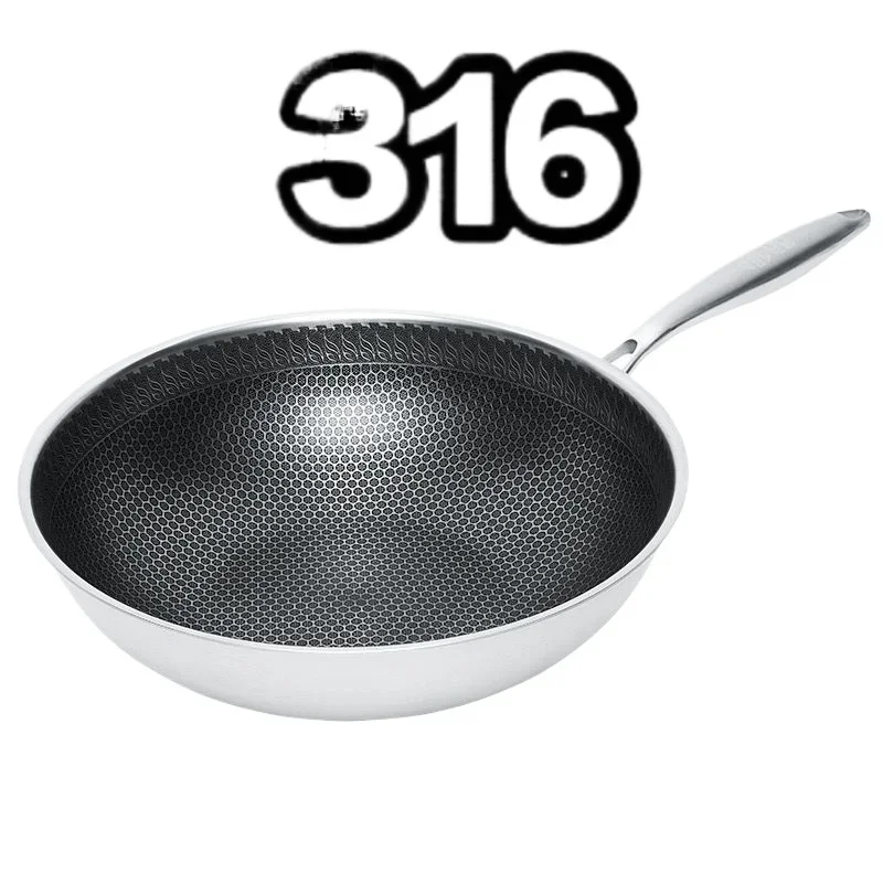 Imagem -06 - Frigideira de Frigideira Antiaderente Frigideiras Panelas de Chefs Wok Pan para Gás Indução Elétrica Fogões Cerâmicos 32cm Aço Inoxidável