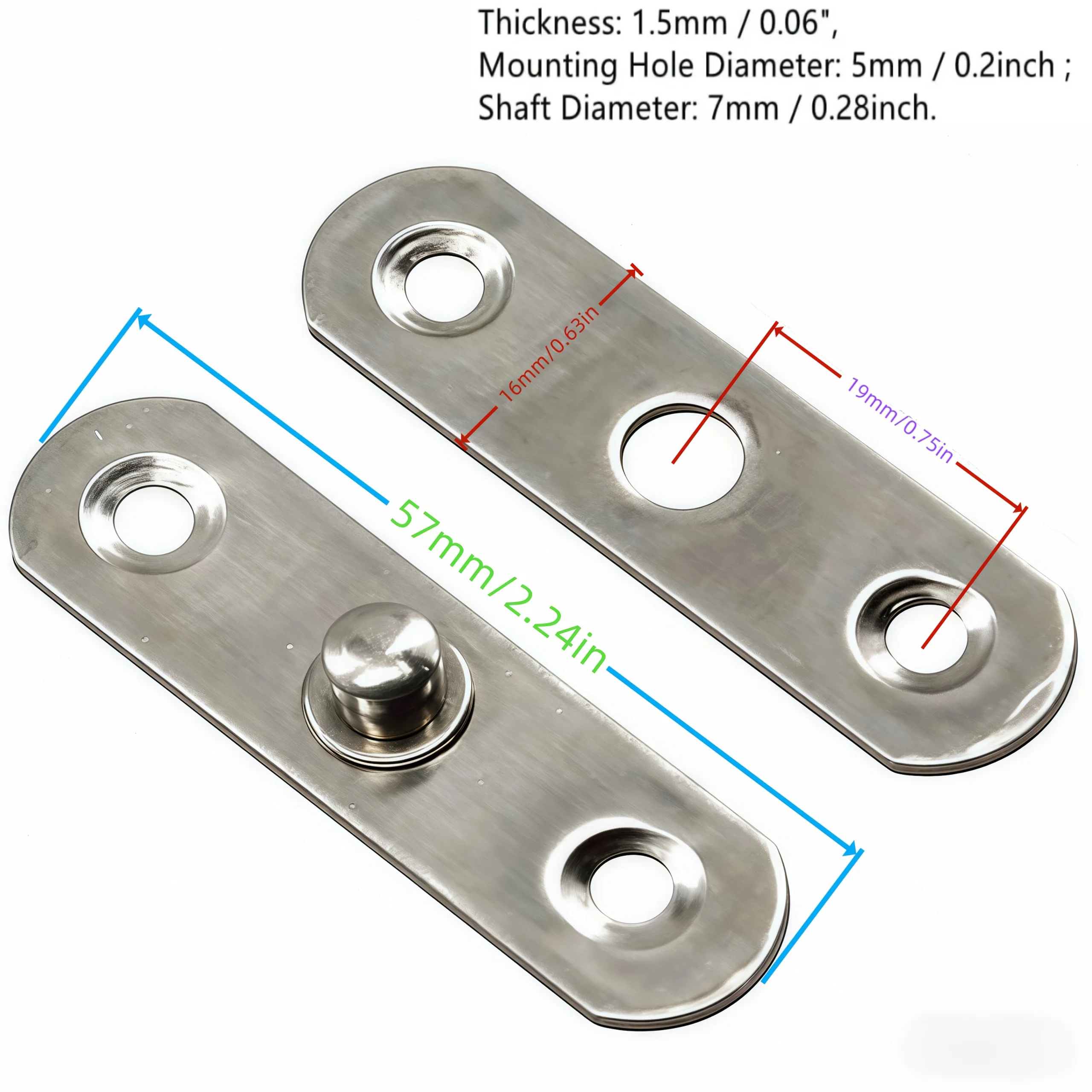 Heavy Duty Stainless Steel 360° Rotating Hidden Pivot Hinges Removable Shaft Concealed Hinges for Cabinet Furniture Door Replac
