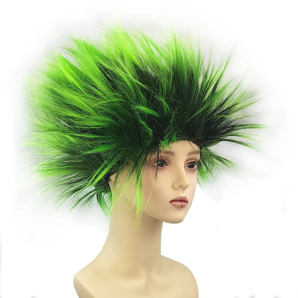 مضحك انفجار رئيس شعر مستعار القنفذ رئيس المتسول شعر مستعار تأثيري متعدد الألوان هالوين أغطية الرأس مجموعة الأداء تسريحات الشعر الملونة #5