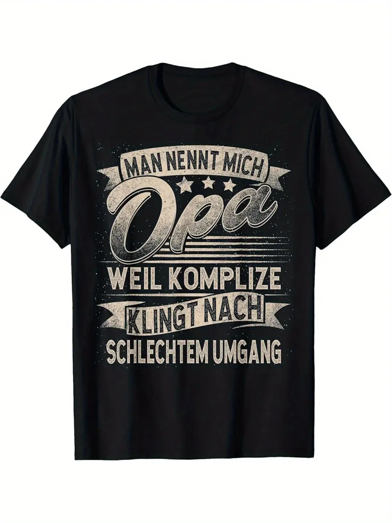 T-shirt drôle avec citation allemande pour grand-père - « Je ne comprends pas tout ce que grand-père dit » - Citerie humoristique pour la famille - T-shirt noir avec