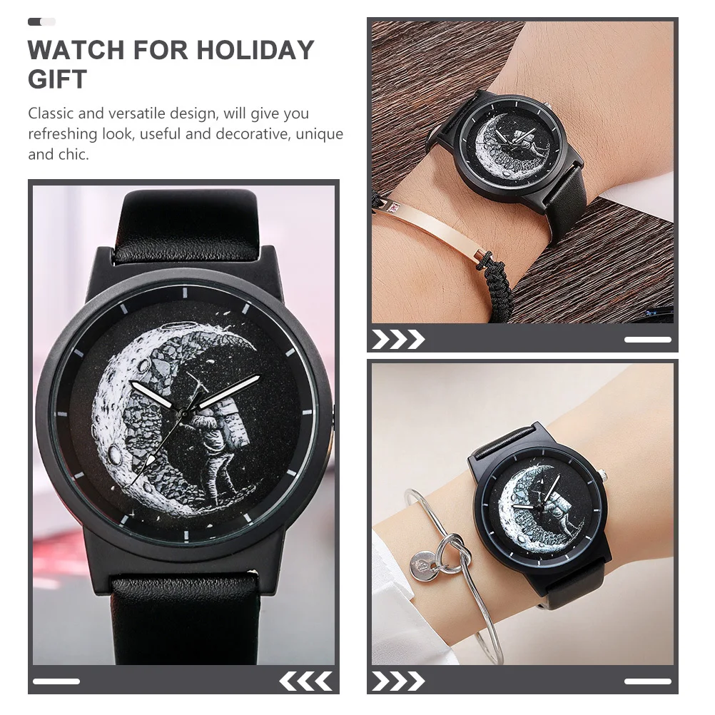 Orologio da astronauta con cinturino affidabile, orologio con display unico per donna, uomo, regalo, orologio da polso per le vacanze, per donna, uomo