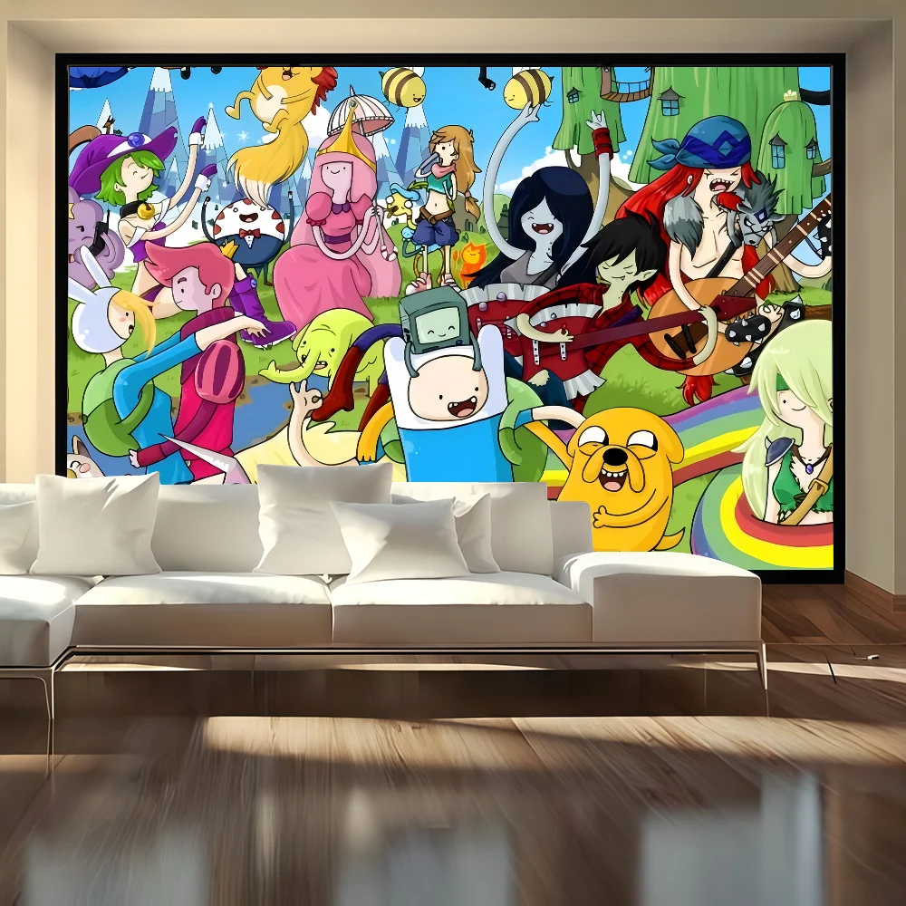A-Adventure Time Backdrop Product Photography Props Background Photographic Studio Party Decoration Wallpapers