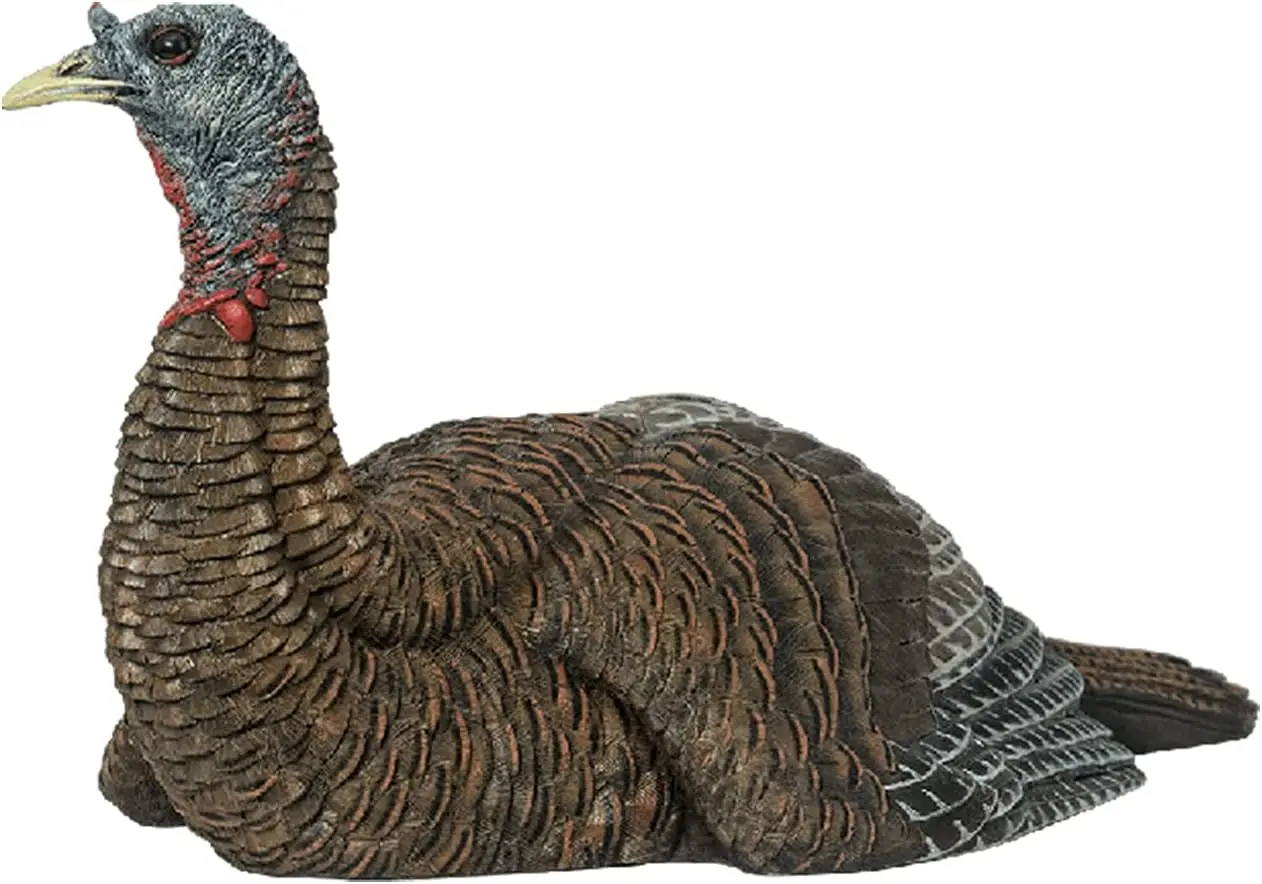 LCD Laydown Hen Turkey Decoy | Durable Realistic Lifelike Collapsible Standing Hunting Decoy with Carry Bag & Stake, AVX