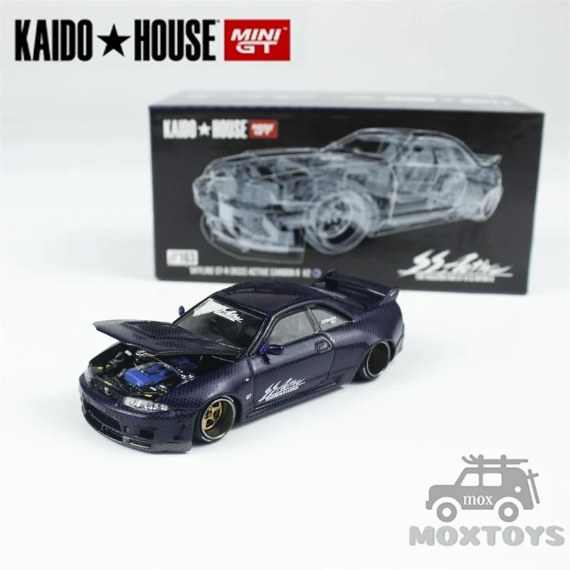 

Kaido House x MINI GT 1:64 Skyline GT-R (R33) Active Carbon R V2 Diecast Model Car