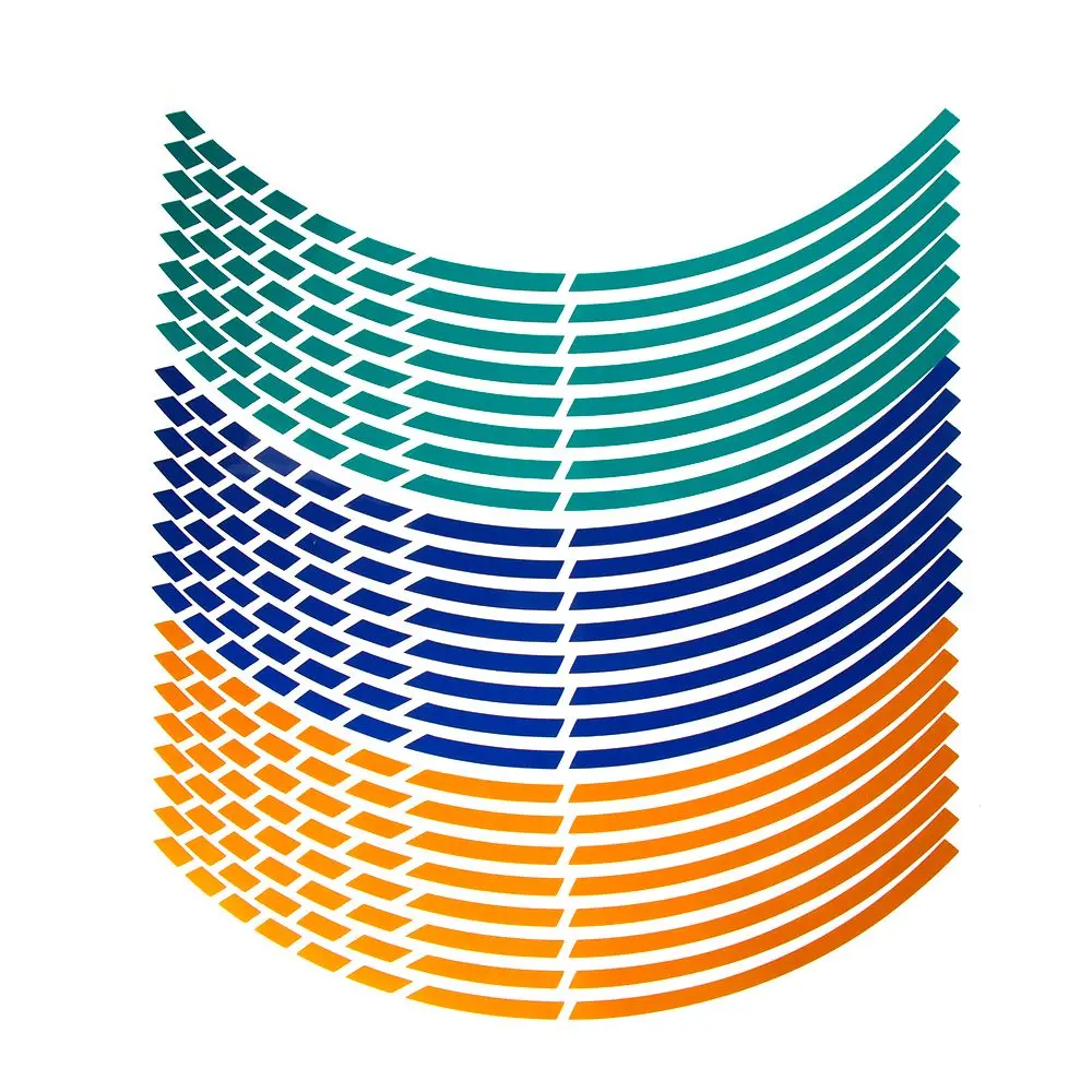 Hot Wheel Decoration Personality Wheel Sticker Motorbike  Decals Reflective Rim Tape Tire Strips