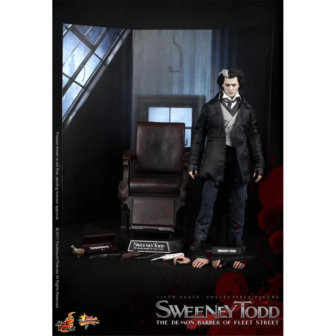 

Оригинальная модель MMS149 HOTTOYS 1/6 Sweeney, Тодд, демон, парикмахерский флот, улица, модель персонажа фильма Джонни Депп