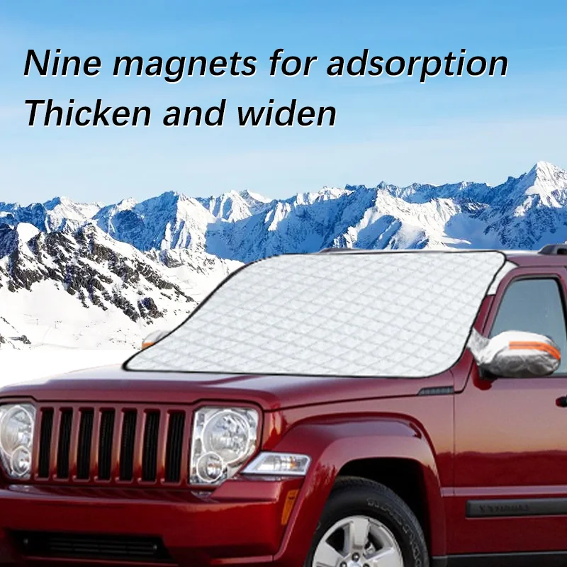 Car Windshield Cover Magnet Winter Window Snow Shield Anti Frost Auto Front Window Snow Cover For Jeep Liberty