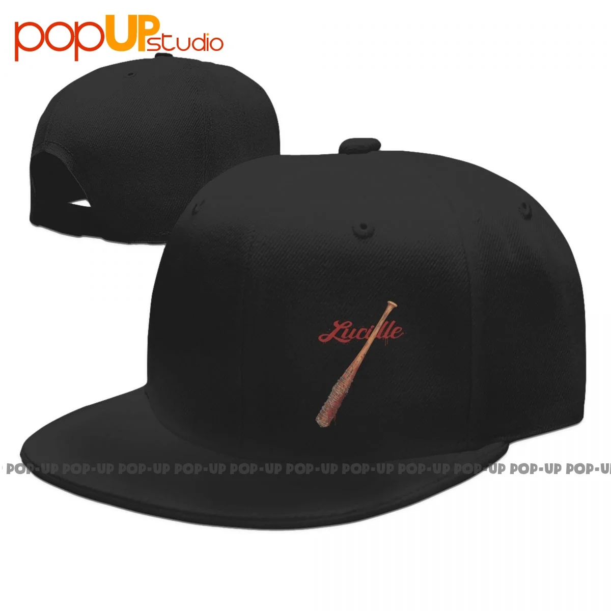 Walking Dead Negan Lucille And Bloody Baseball Bat Savior Snapback Cap Baseball Caps