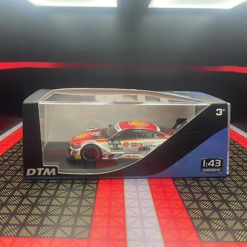 

DTM Sport Car Model Gift for Children Boys with Display Racing Box Diecast RMZ City 1:43 BMW M4 Miniature Voiture Collection