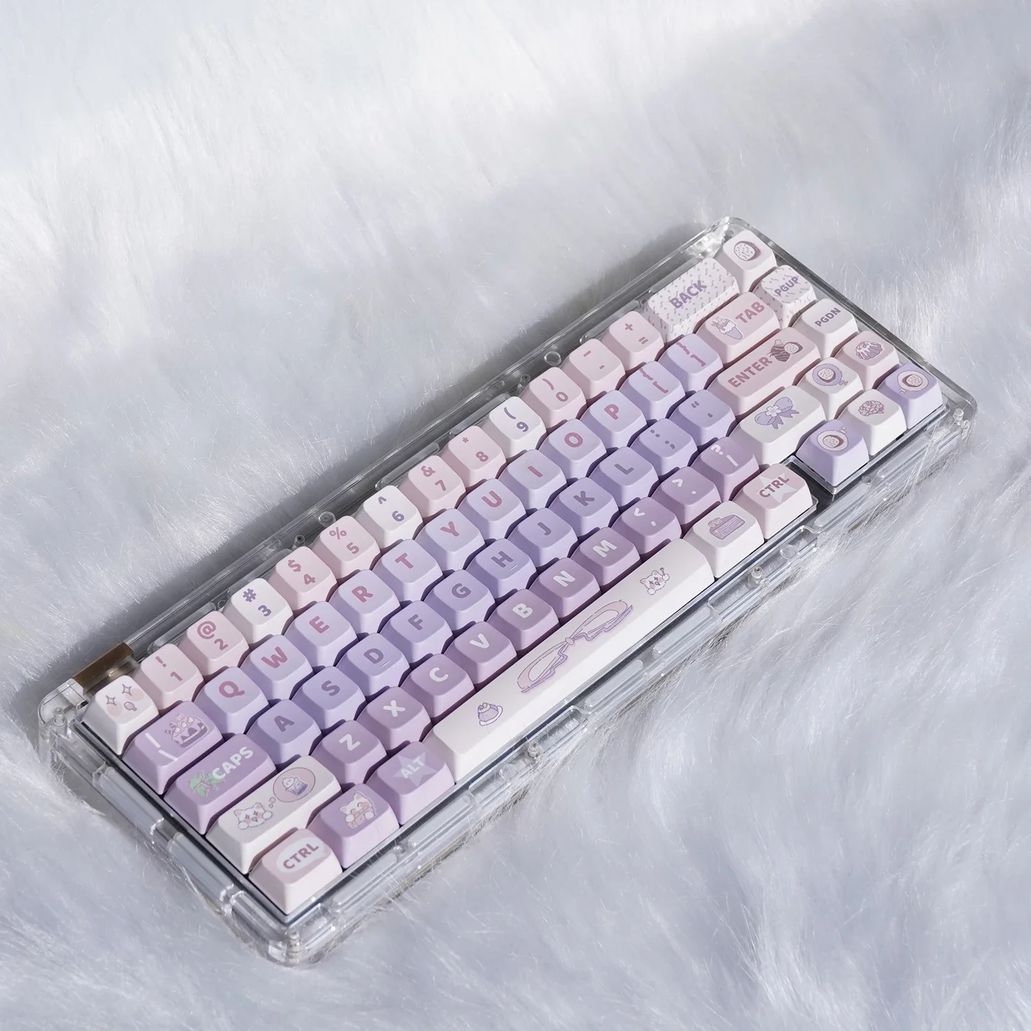 MDA mashed taro head theme keycap small full set of pbt material hot sublimation process is engraved, suitable for mechanical ke