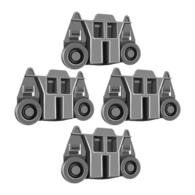 M6CB 4 قطع W10195417 رف غسالة الأطباق عجلة دوارة مقاومة للحرارة تركيب سريع #4