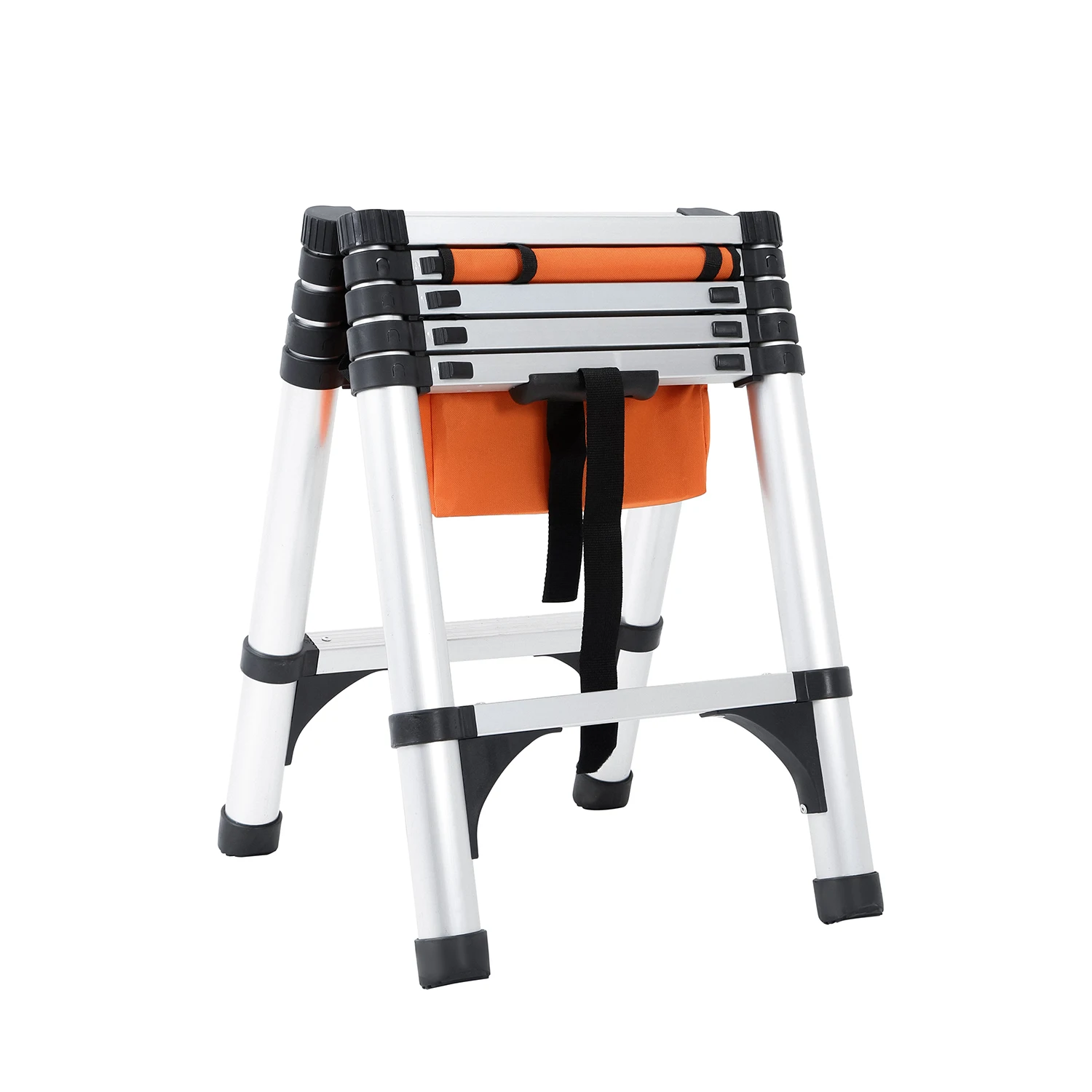 2M+2M Double Side 7+7 Steps A-Frame Aluminum Alloy Telescopic Foldable Ladder