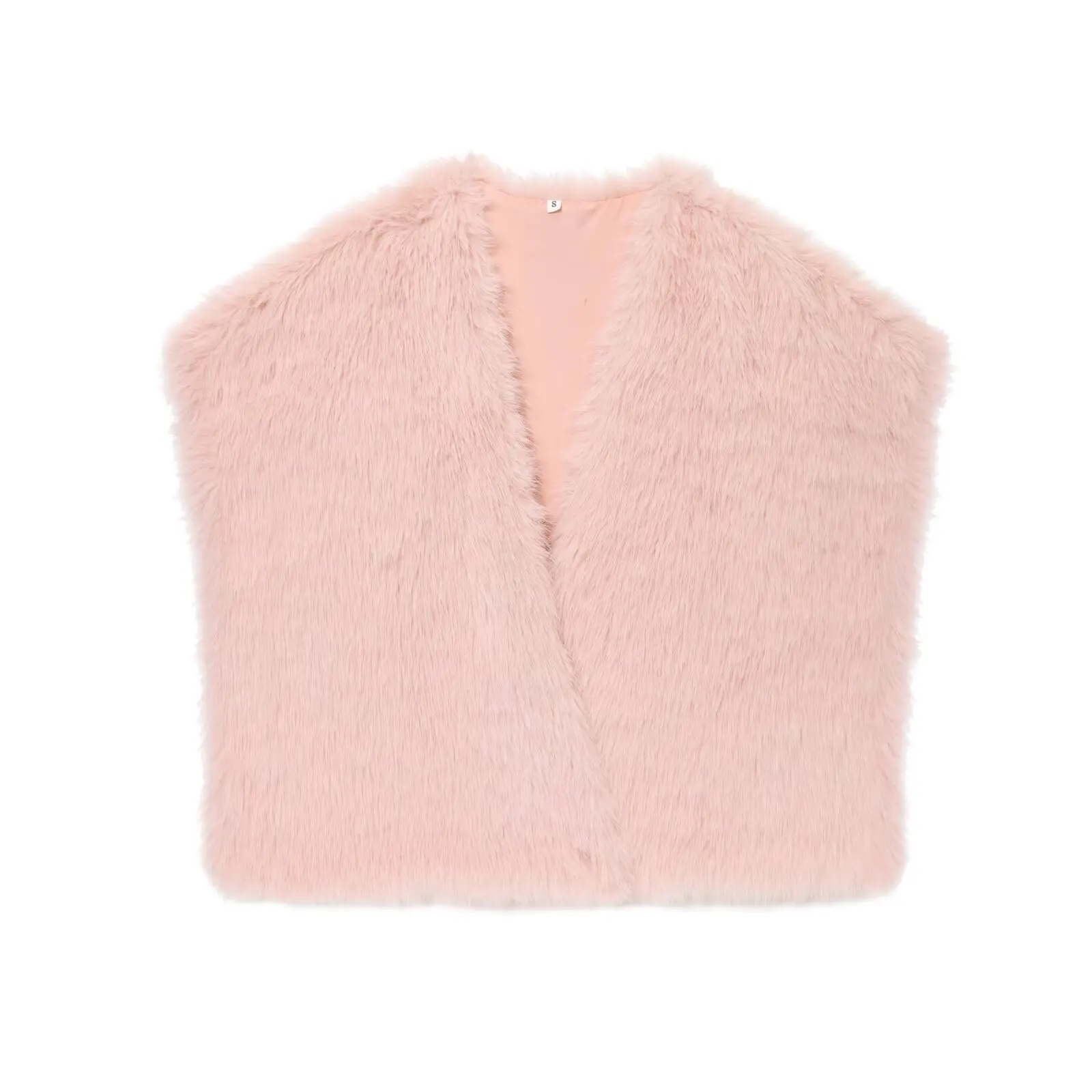 

DiYiG WOMAN 2025 Winter New Fashion Multi-color Short Faux Fur Effect Vest Chic V-neck Slim Sleeveless Vest Jacket Mujer