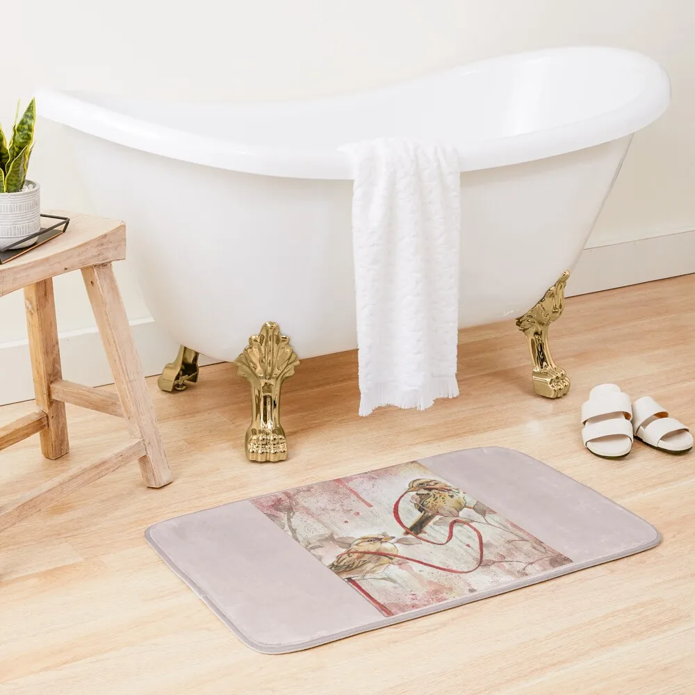 

Entwined Sparrows Bath Mat Room Carpet Anti-Slip Bathtub Carpet For Bath Anti-Skid Mat