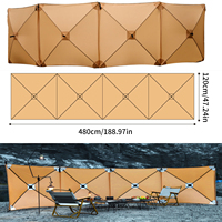 Camping Windproof Board Foldable Outdoor Withstand Cool Wind Shelter Waterproof Windscreen Shelter Picnic Windproof Wall Stable
