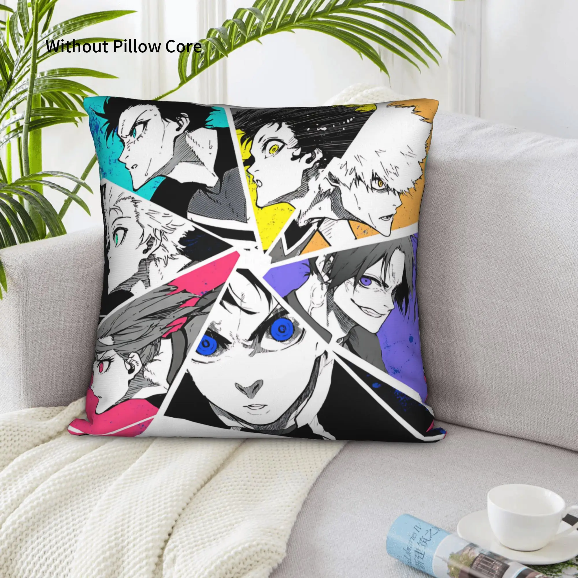 1PC Blue Lock Football Anime Pillow Case Double-Sided Printing  Sofa Cushion Bedroom Bedside Pillow