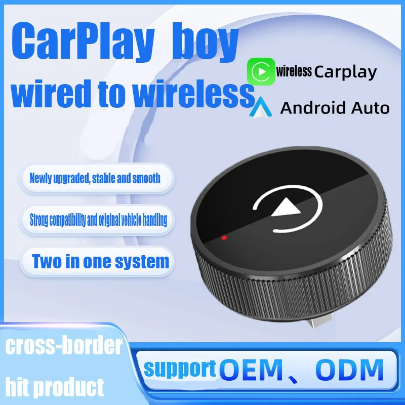Адаптер CarPlay 2 в 1 Беспроводной Carplay и Android Auto Проводной к беспроводному Carplay I Беспроводное управление Plug & Play Carplay Auto AI Box