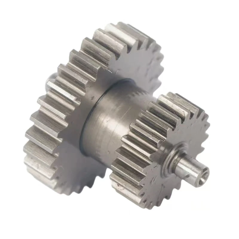 Custom CNC Machined 45# Steel Internal Spline Flange Double Step Drive Hub With Tapped Mount Holes