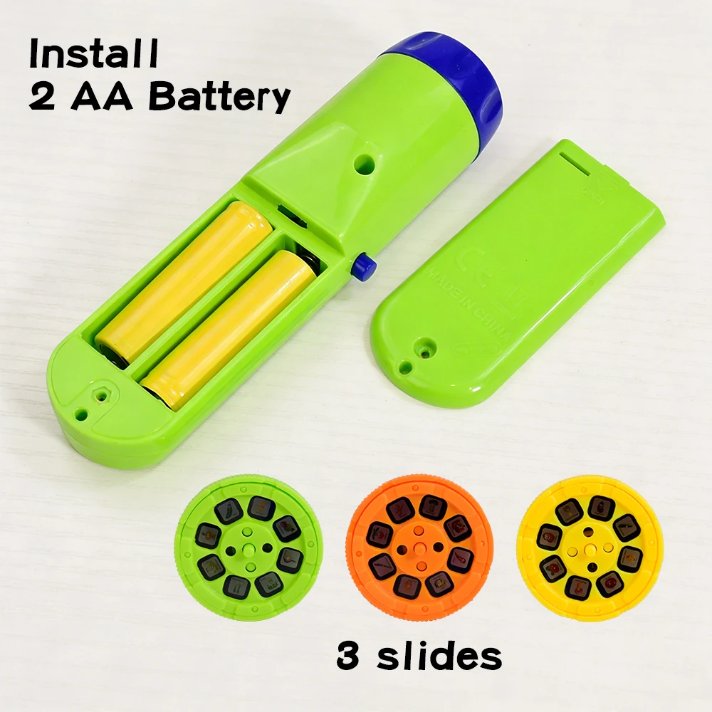Children\'s Fun Projector Light Flashlight Puzzle Early Education Projection Light Baby Bedtime Toy