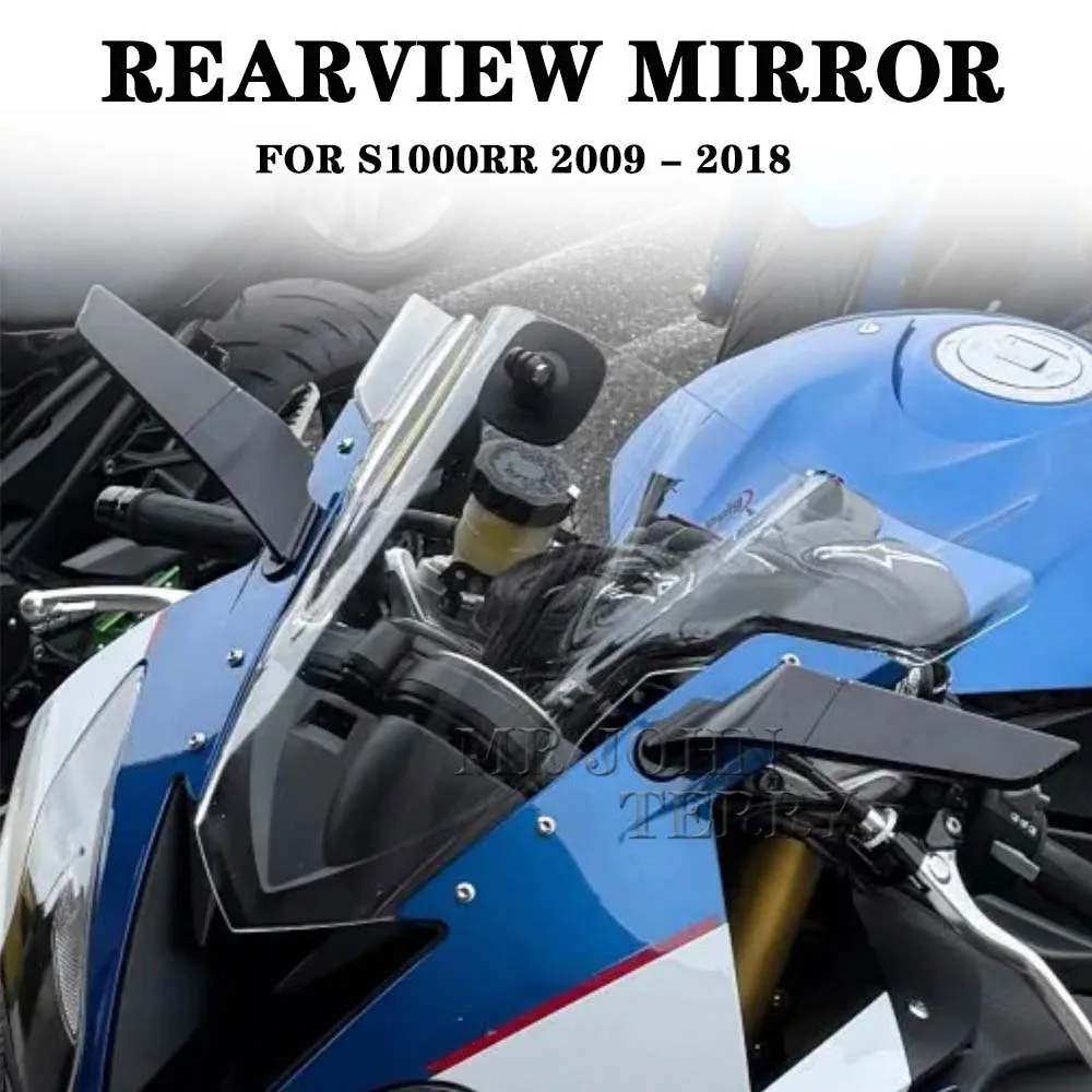 For BMW S1000RR S1000 RR S1000RR 2009-2018 Motorcycle Mirror Modified Wind Wing Adjustable Rotating Rearview Mirror