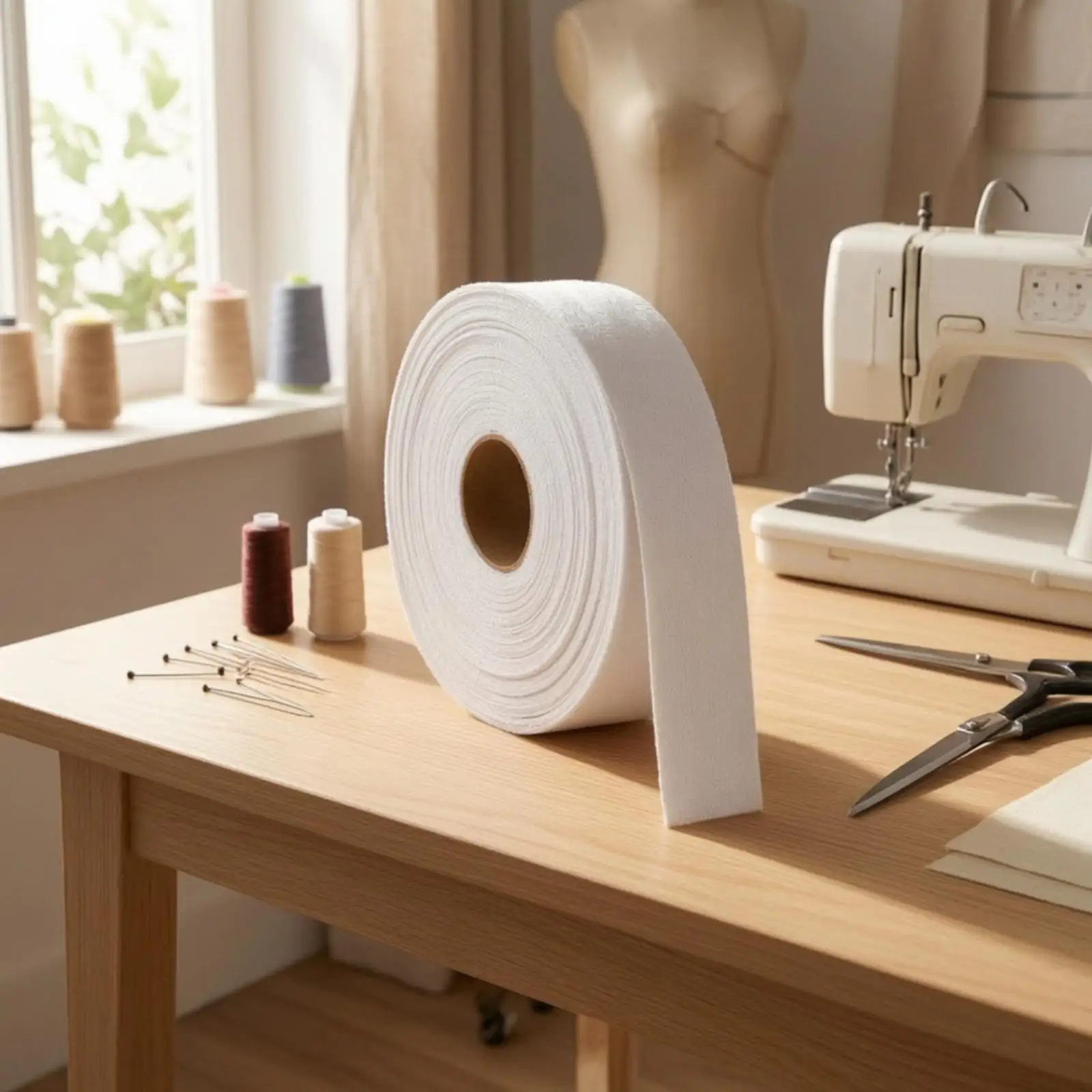 Fishbone Hem Tape Roll Tearable Fishbone Hem Tape Low Fray for Dressmakers, Tailors, Dressmaking