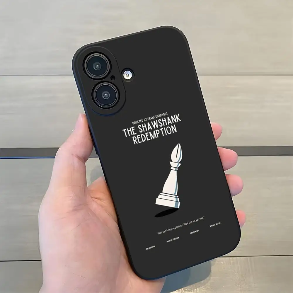 Shawshank r-réduction Film coque de téléphone pour 15 Pro Max Iphone 17 Air 14 Plus 12 16 13 Mini 11 Xr X Xs Max couverture arrière