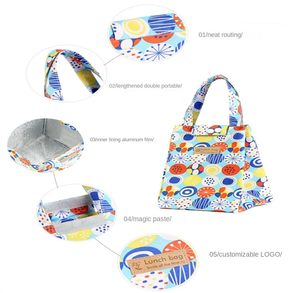 أكسفورد القماش معزول حقيبة الغداء نزهة مقاوم للماء التخييم الغذاء شرب حقيبة للحفاظ على البرودة حقيبة سفر حزمة الجليد صندوق تخزين المواد الغذائية الكبار الاطفال