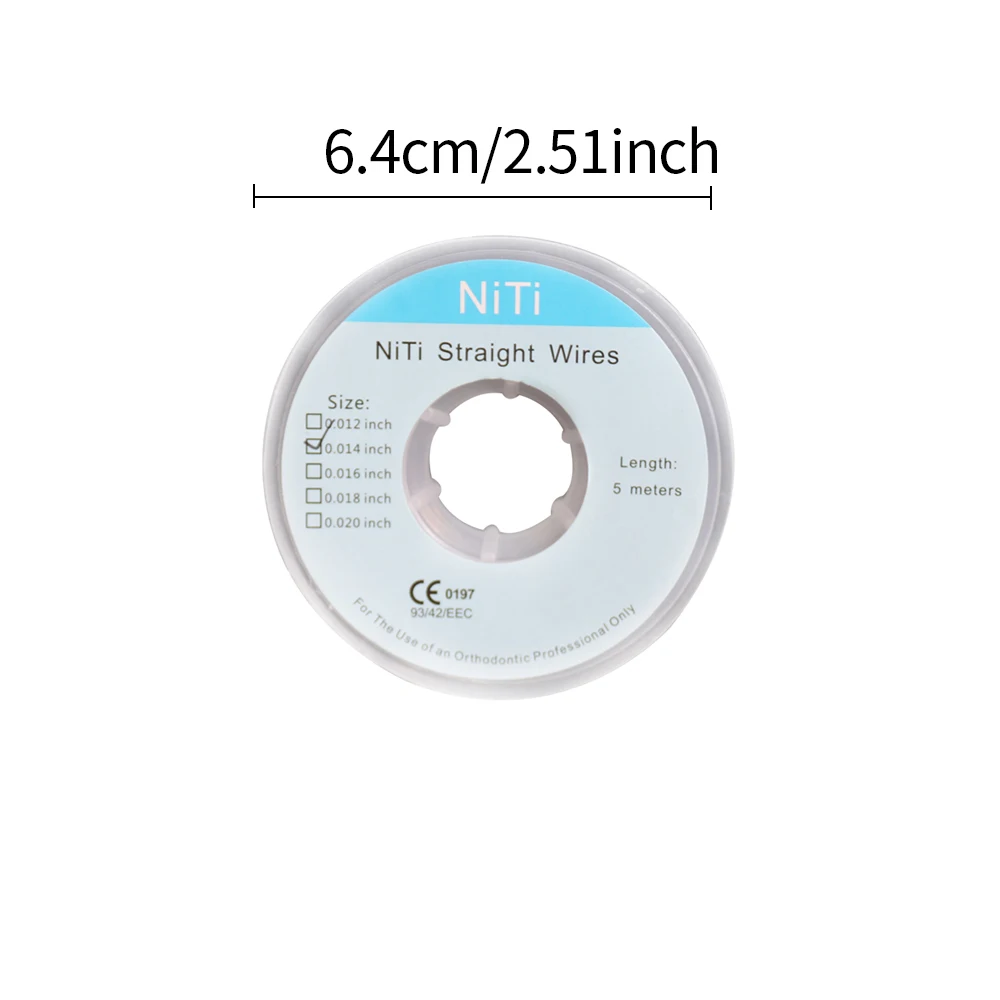 

5m/Roll Dental Orthodontic NiTi Wire Straight for Braces Ligature Round Arch Wires Elastic Teeth Dentistry Materials Spool Line