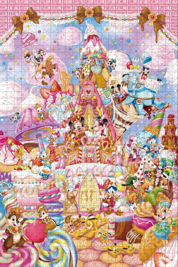 Birthday Gifts Jigsaw Puzzle Disney Party Mickey Mouse Donald Duck Wooden Puzzle Family Gaming Toys Decompress Educational Toys