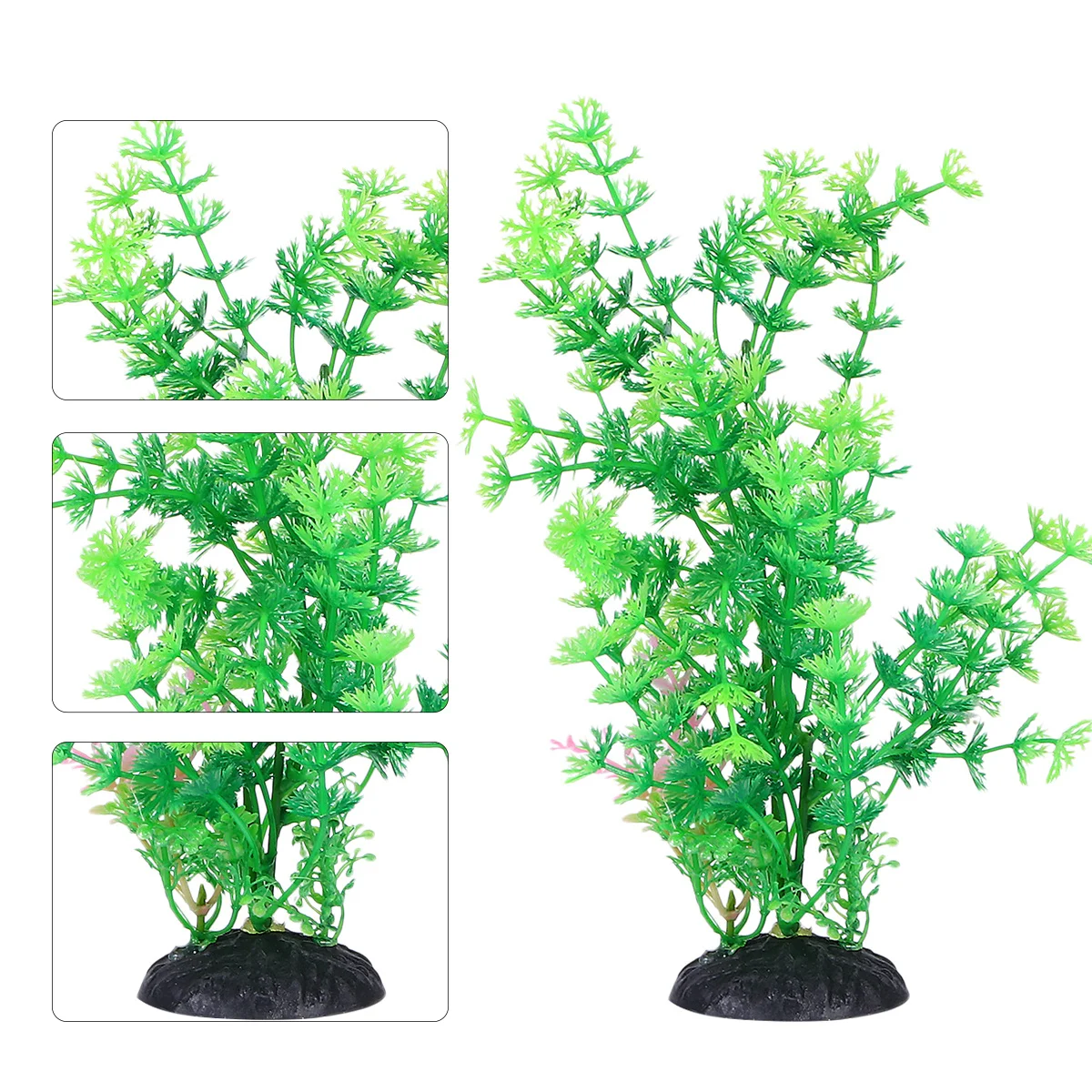 

2Pcs Plastic Water Grass Decor Artificial Aquatic Plants for Aquarium Fish Tank Lively Underwater Landscape Safe Fresh Salt