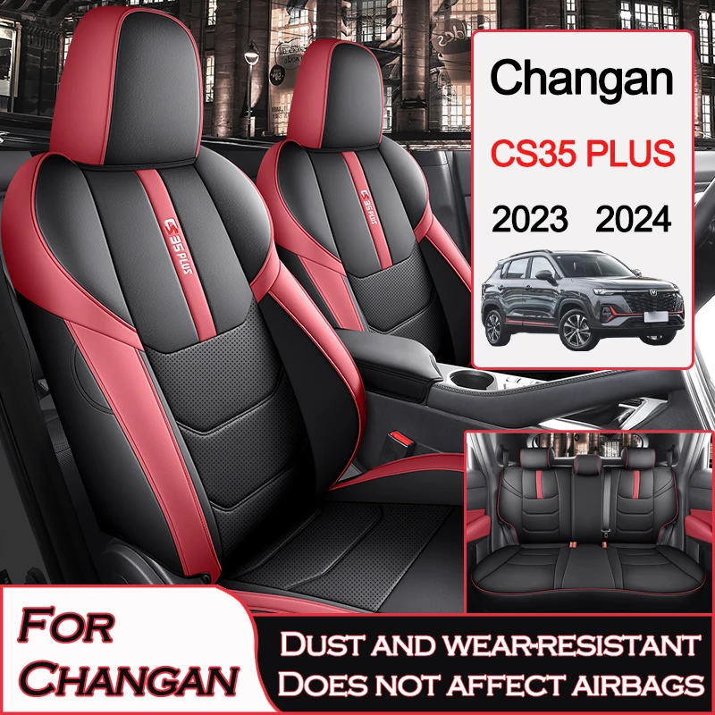 High Auto Car Seat Cushion Cover for Changan  CS35 PLUS 2023 2024 Four Seasons Universal  Seat Aviation High Leather