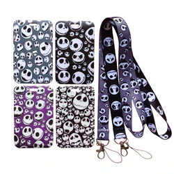 Jack Skellington ID Card Holder Lanyard Skull Men's Business Card Holder Neck Strap Halloween style Door Badge Holders Gift