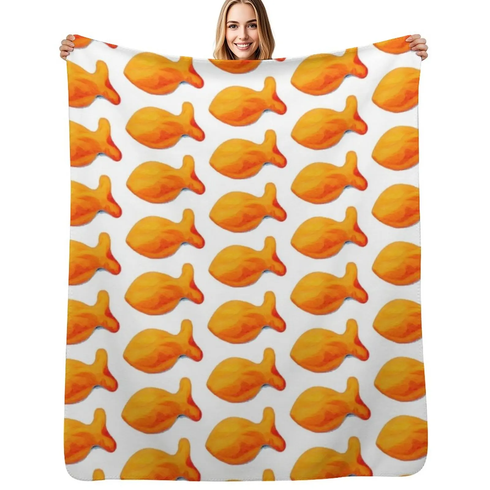 

Goldfish Throw Blanket Large Blankets For Baby Camping Flannel Fabric Blankets