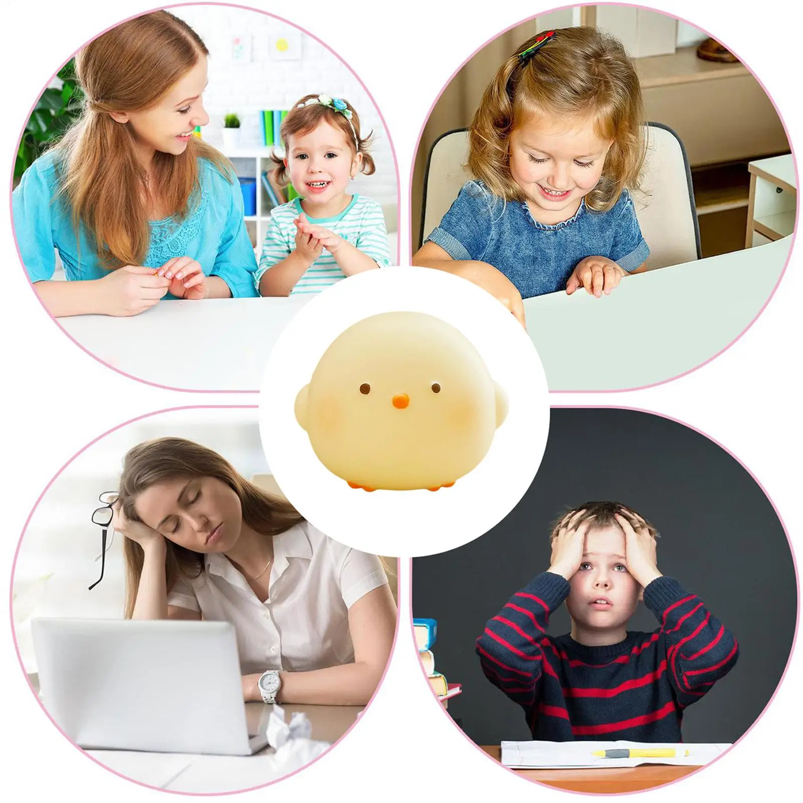 Chicken Squeeze Toy Stress Relief Sensory Fidget Toy for Adults Teens Children Relaxation Calming Home School Office Travel