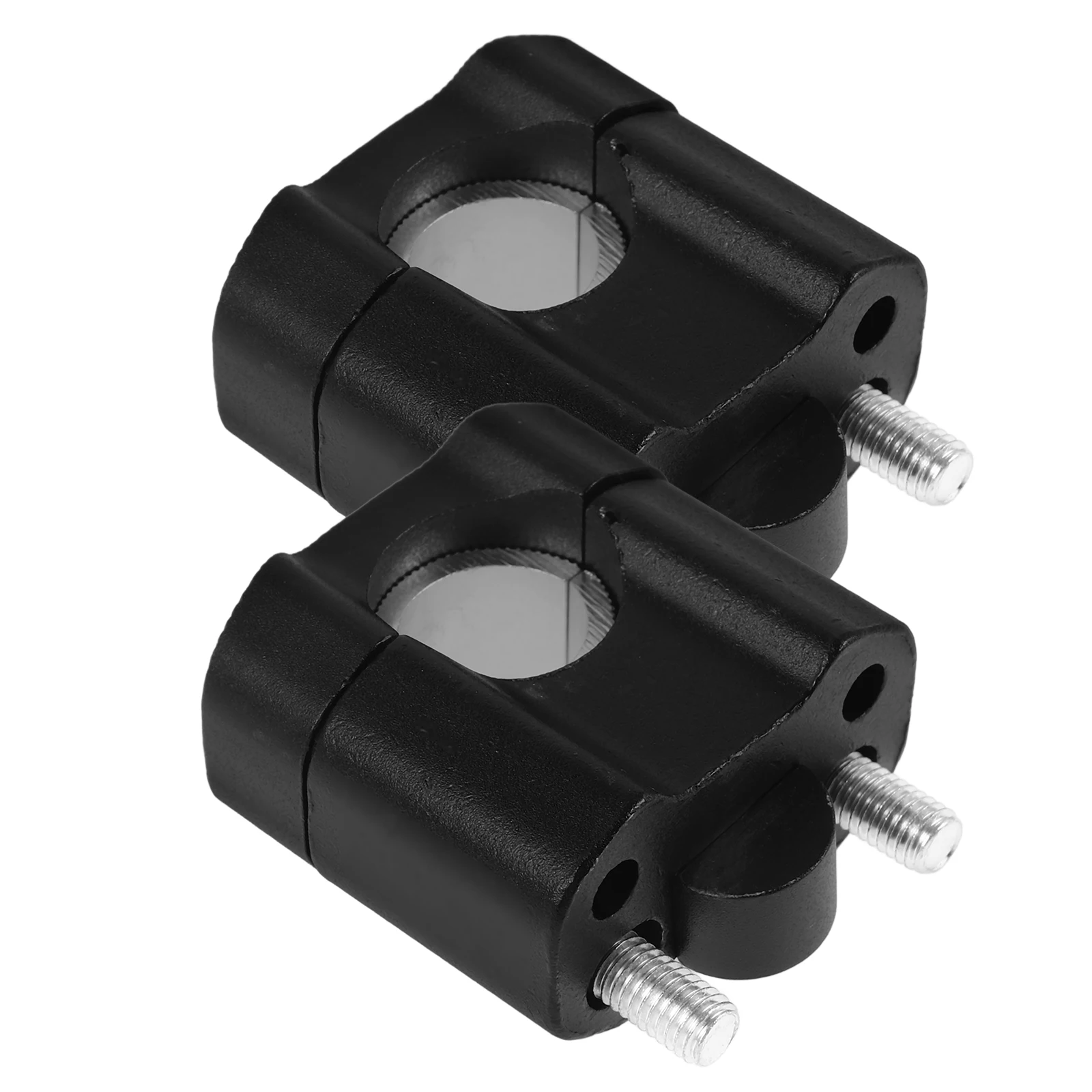 

2pcs Motorcycle Handlebar Riser Clamps 7/8 Inch Black Compatible Mounting Accessories Off-road Stable Control Durability