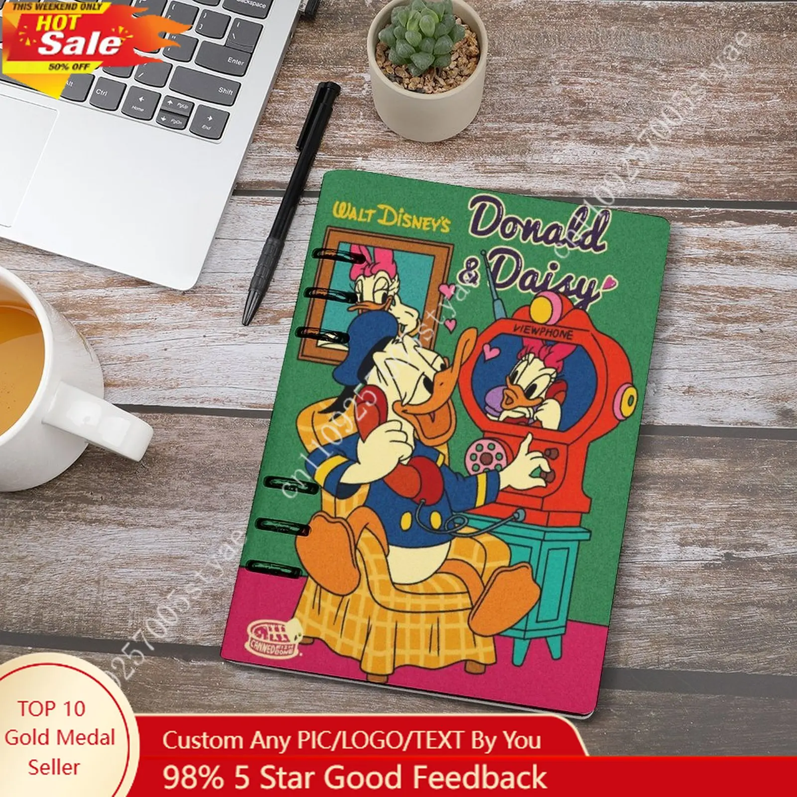 

Блокнот с отрывными листами Donald Duck Mouse, дизайн Disney, сменные блоки, для заметок, дневника, праздничный подарок