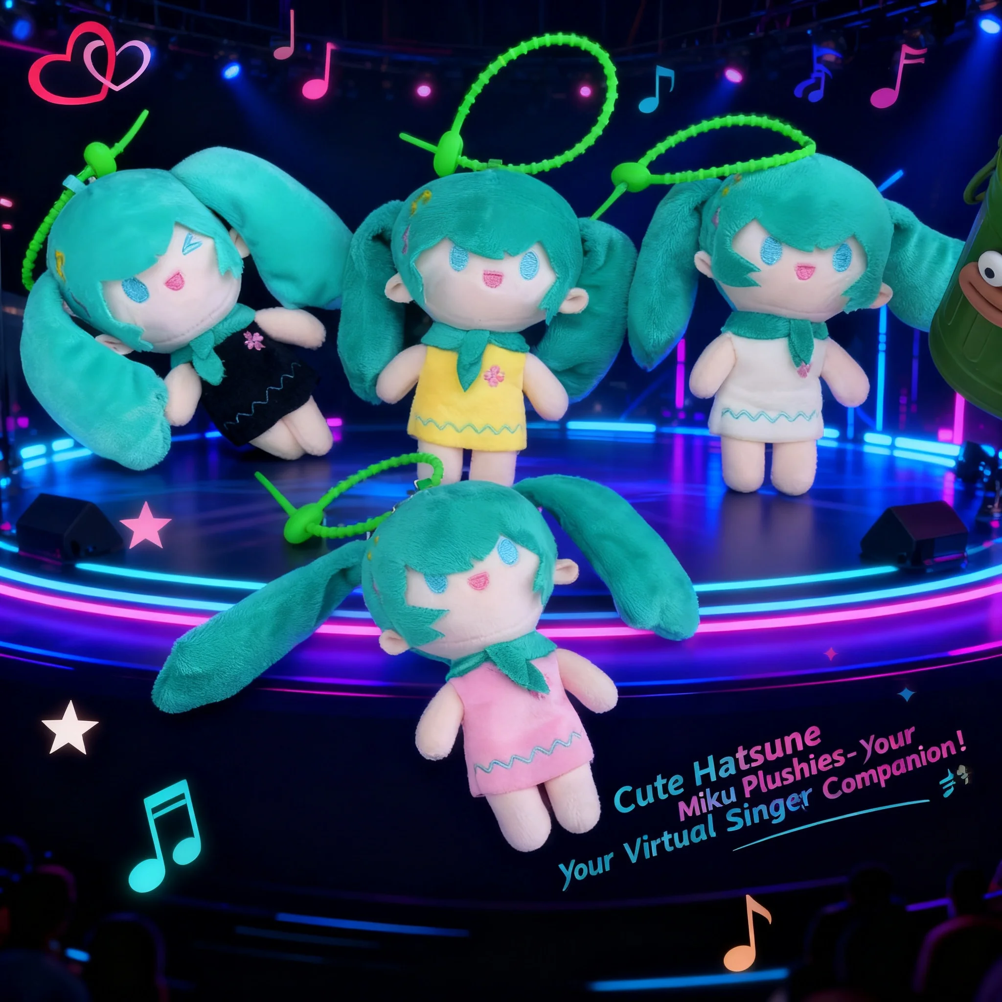 

Cute Miku Hatsune Anime Plush Doll Keychain Backpack Charm Stuffed Animal Toy Cartoon Figure Kawaii Mascot Gift for Fans