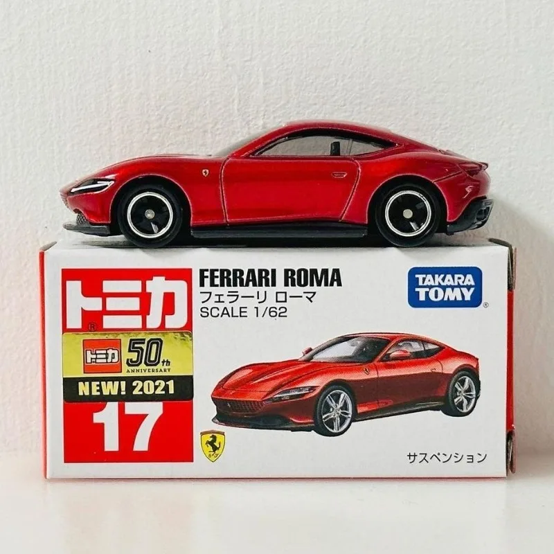 

TAKARA TOMY TOMICA Масштабная модель автомобиля 1/62 из сплава, №17 Ferrari Roma, изысканный предмет для коллекции, идеальная игрушка для мальчика